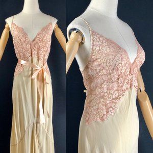 stretchy slip house dress / bias cut 38 bust medi